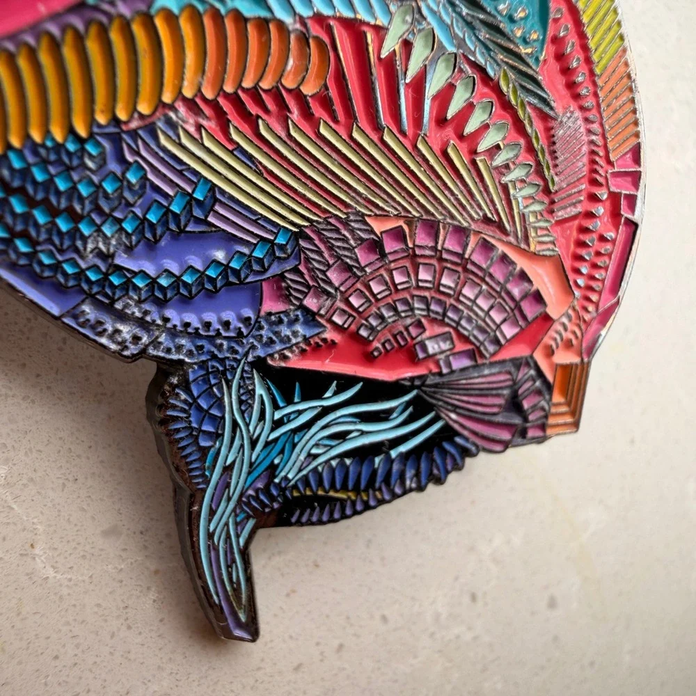 Android Jones Rainbow Brain Hat Pin Limited Edition 52/250 Psychedelic Art EDM